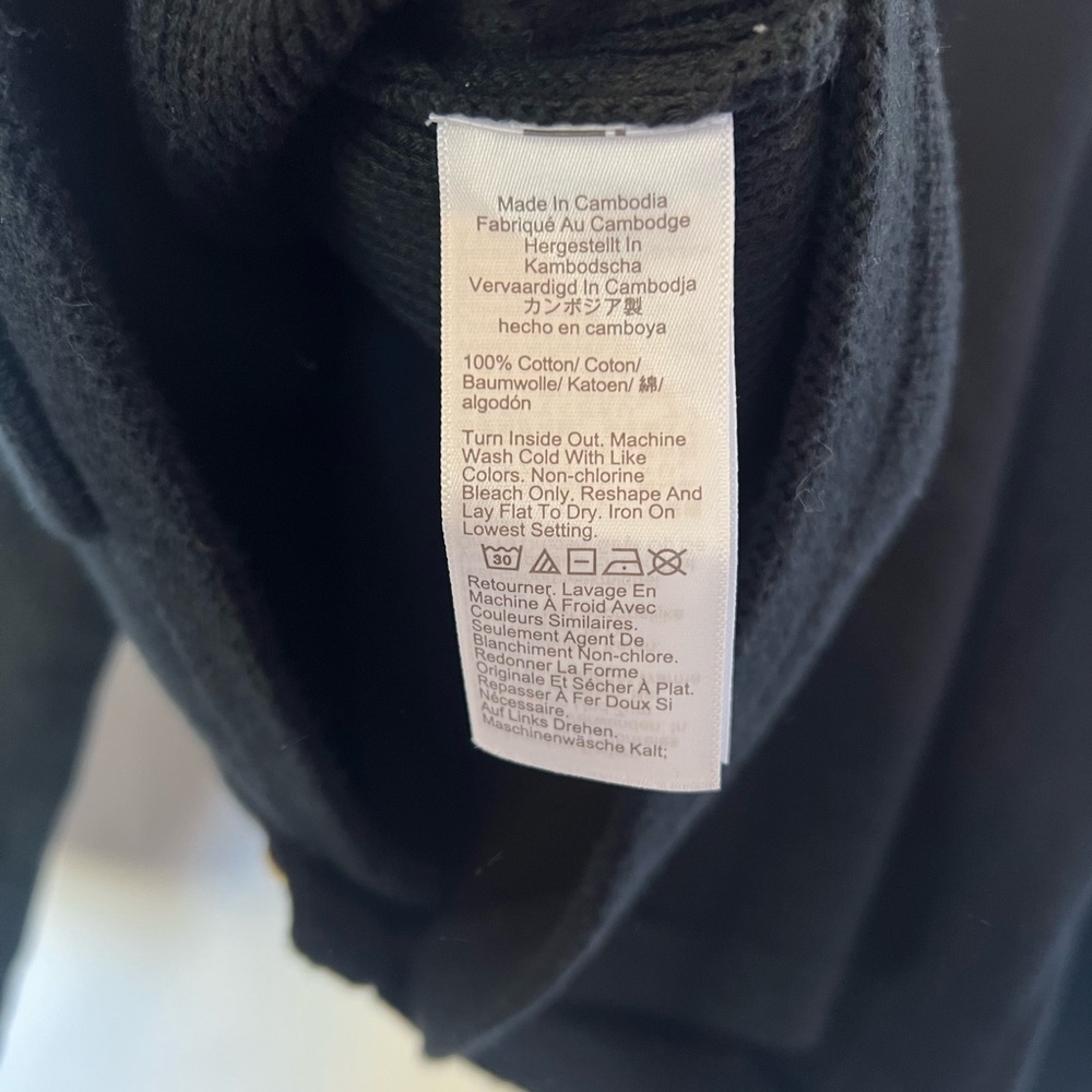 J.Crew Emilie Patch-Pocket Sweater Lady Jacket Cardigan Black Gold‎ Buttons XXL - Picture 7 of 10